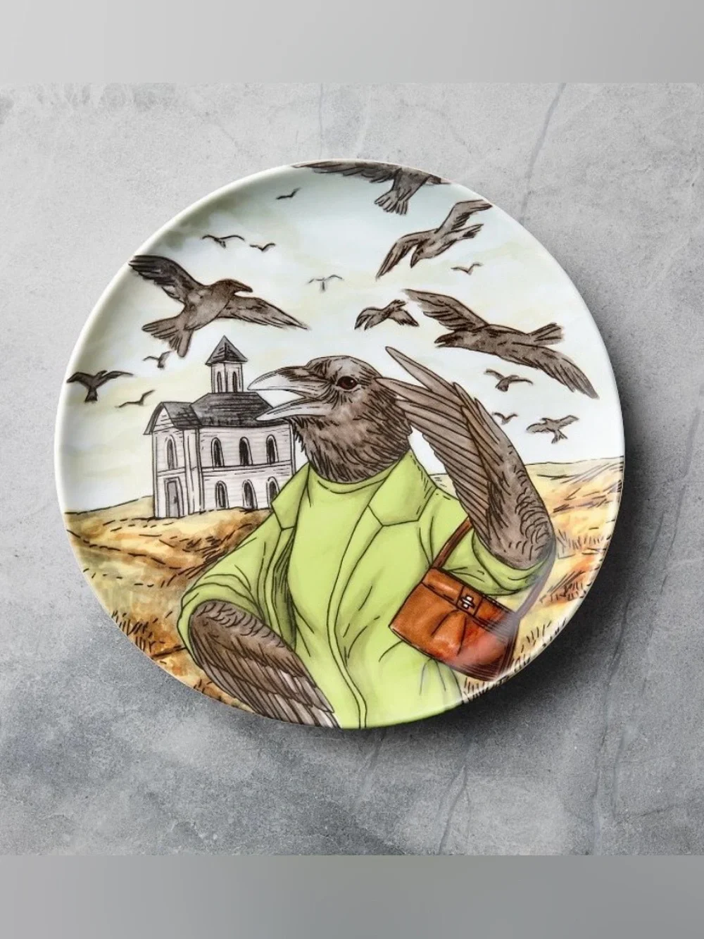 west elm dapper animal hitchcock crow